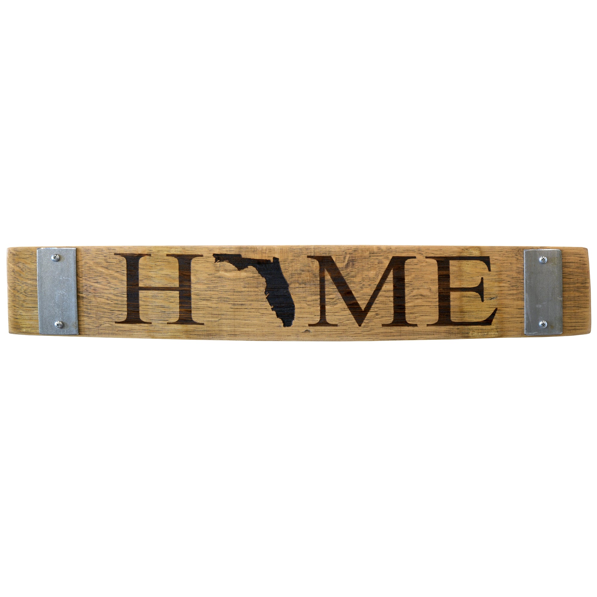 Reclaimed Wine Barrel Stave Wall Art Decor Sign - Florida