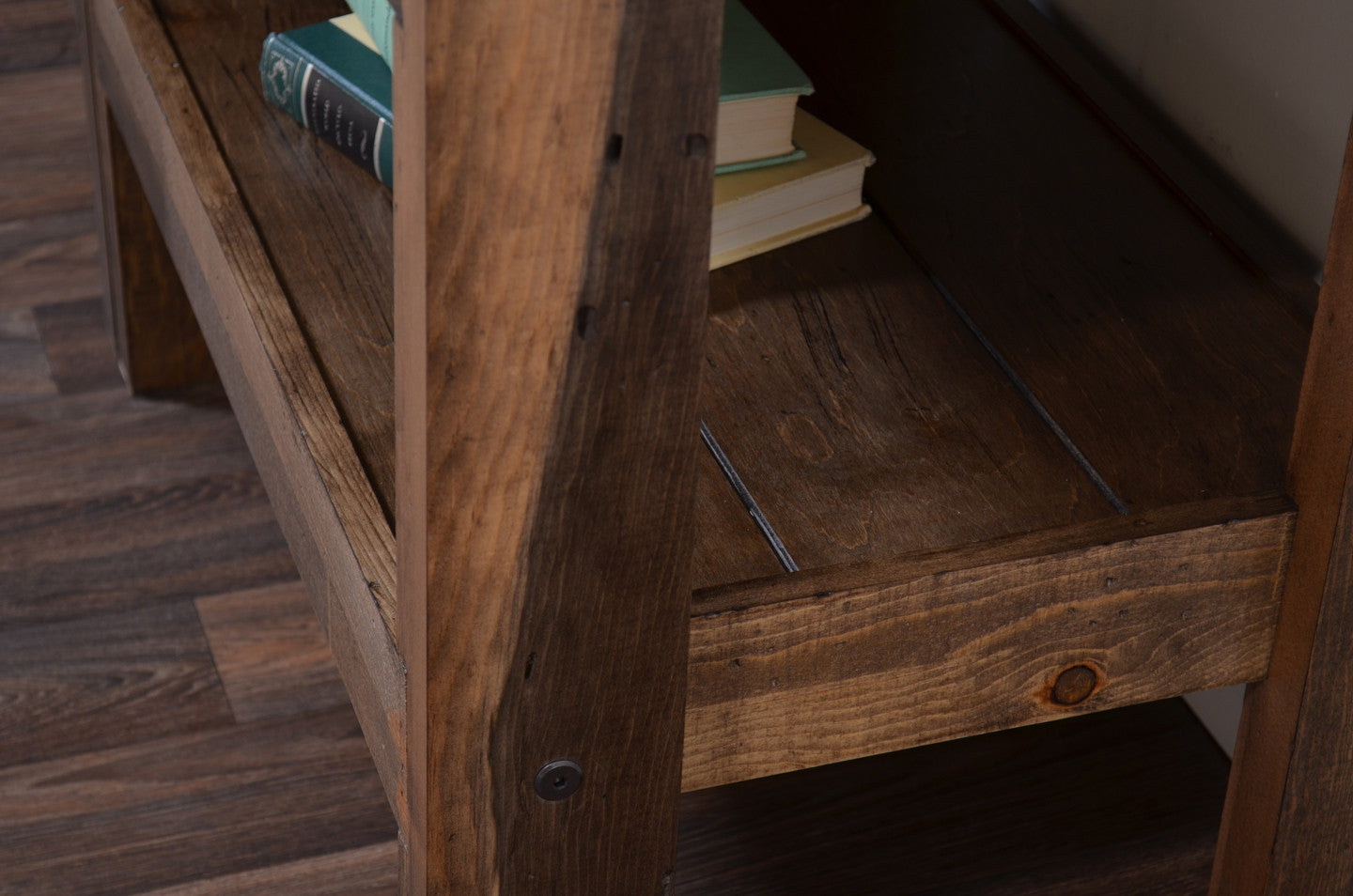 Handcrafted Rustic Wood End Side Table Nightstand - presEARTH - Spice