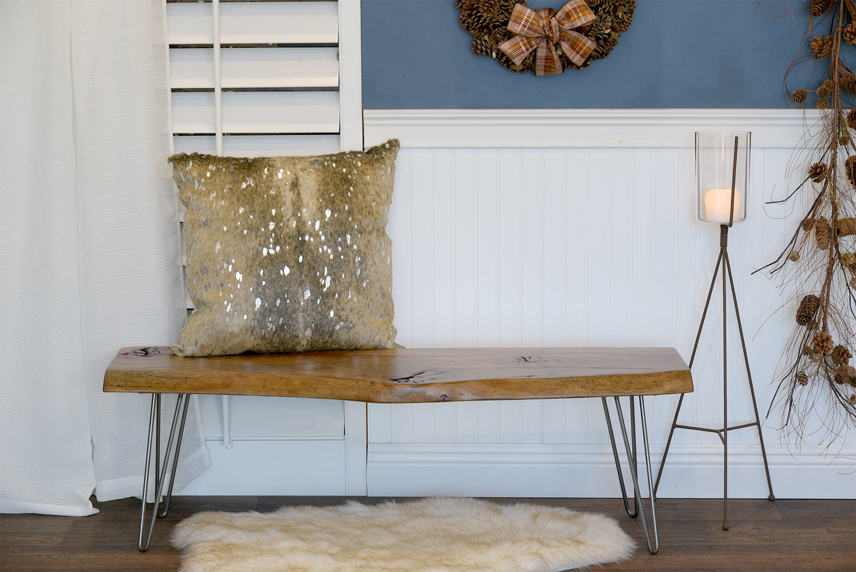 Reclaimed Live Edge Slab Coffee Table