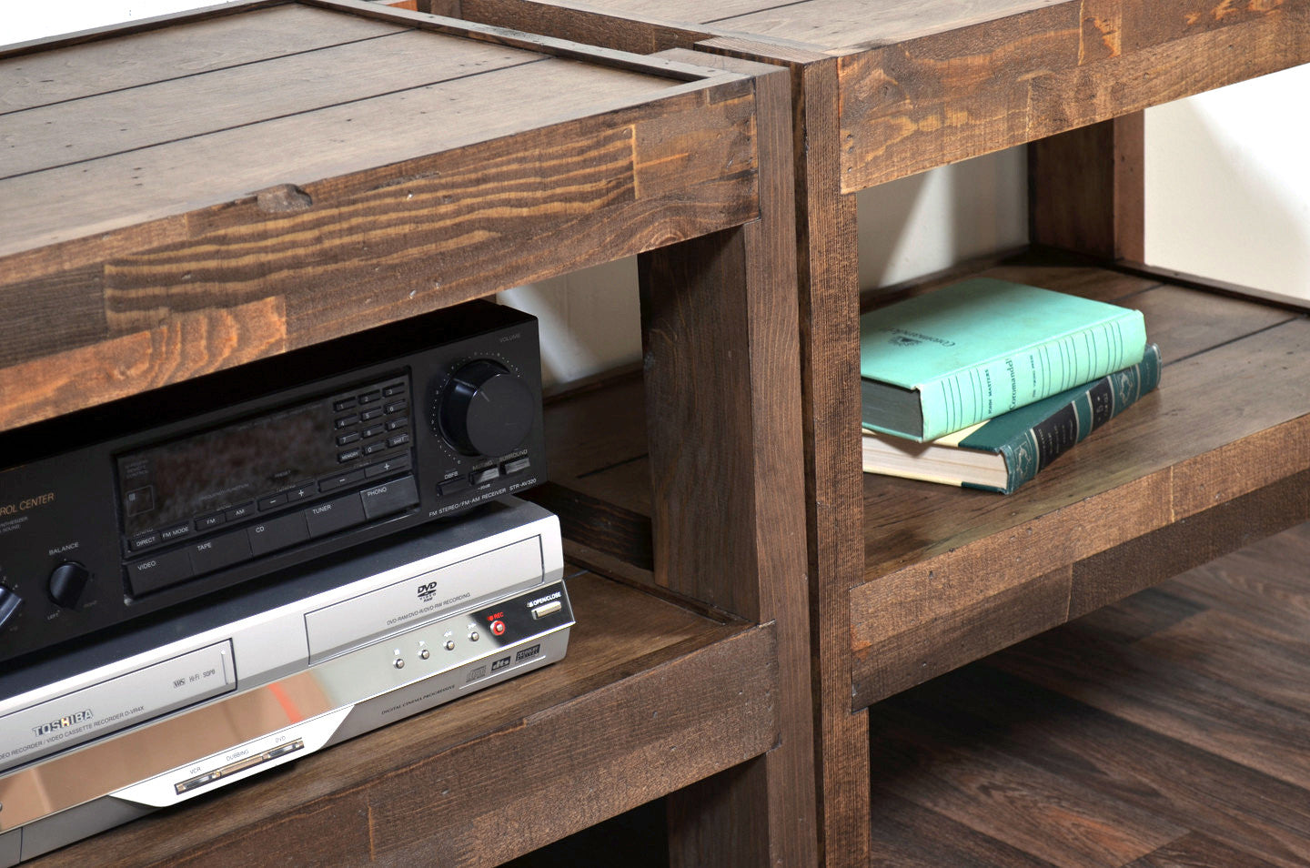 Handcrafted Rustic Wood TV Stand Entertainment Center Console - presEARTH Spice
