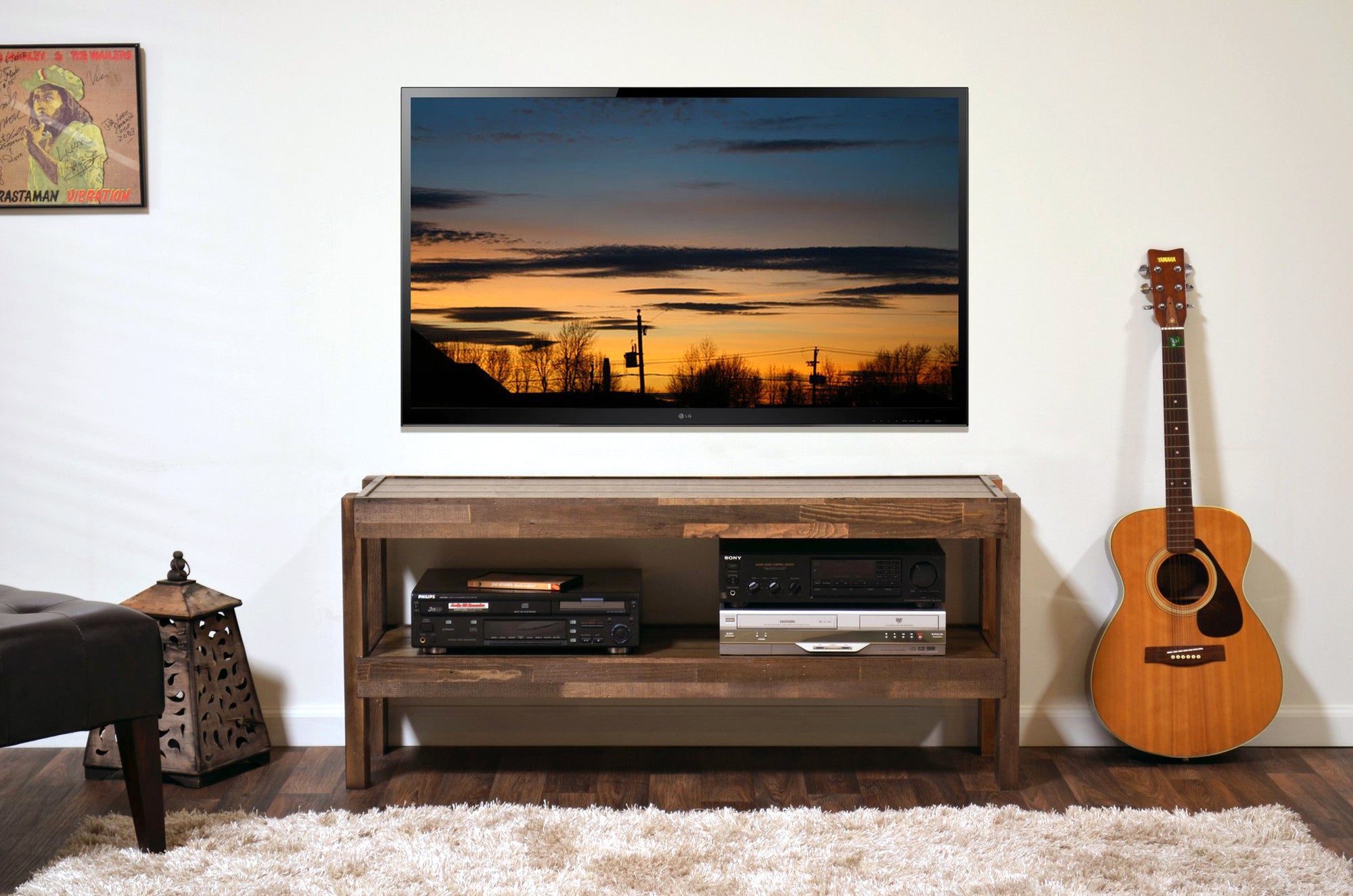 Handcrafted Rustic Wood TV Stand Console - presEARTH - Spice