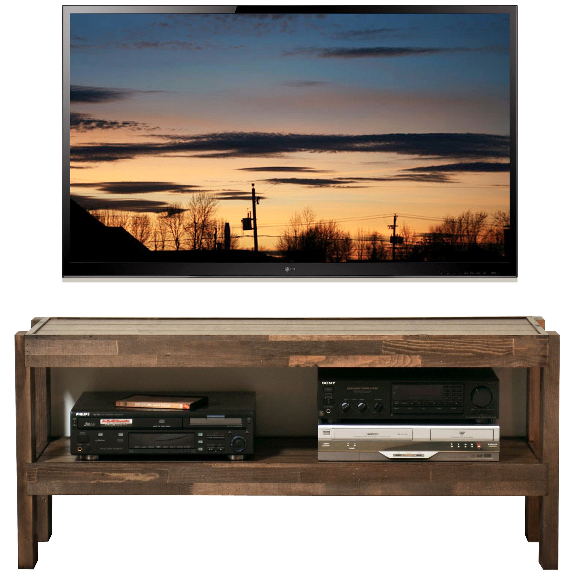 Handcrafted Rustic Wood TV Stand Console - presEARTH - Spice