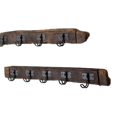 Wall Mount Coat Rack Hooks On Reclaimed Wood Barrel Stave - Woodwaves