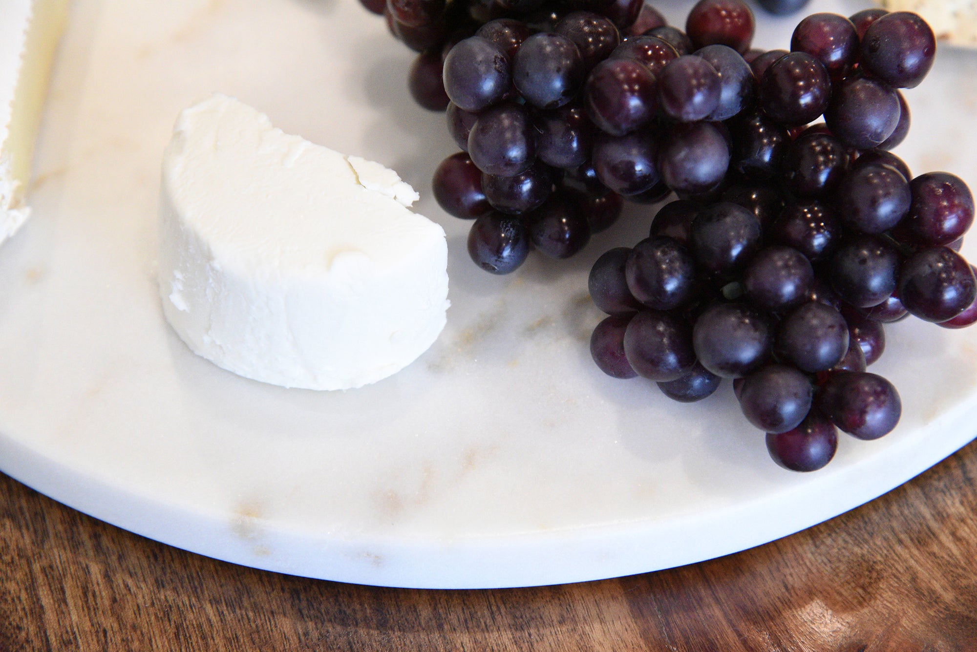 Round White Marble Serving Tray - Set of 2