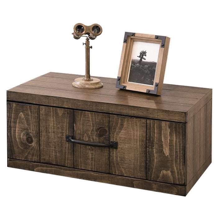Handcrafted Rustic Floating Nightstand  - Wood Wall Mount Drawer - Pine Creek - Spice