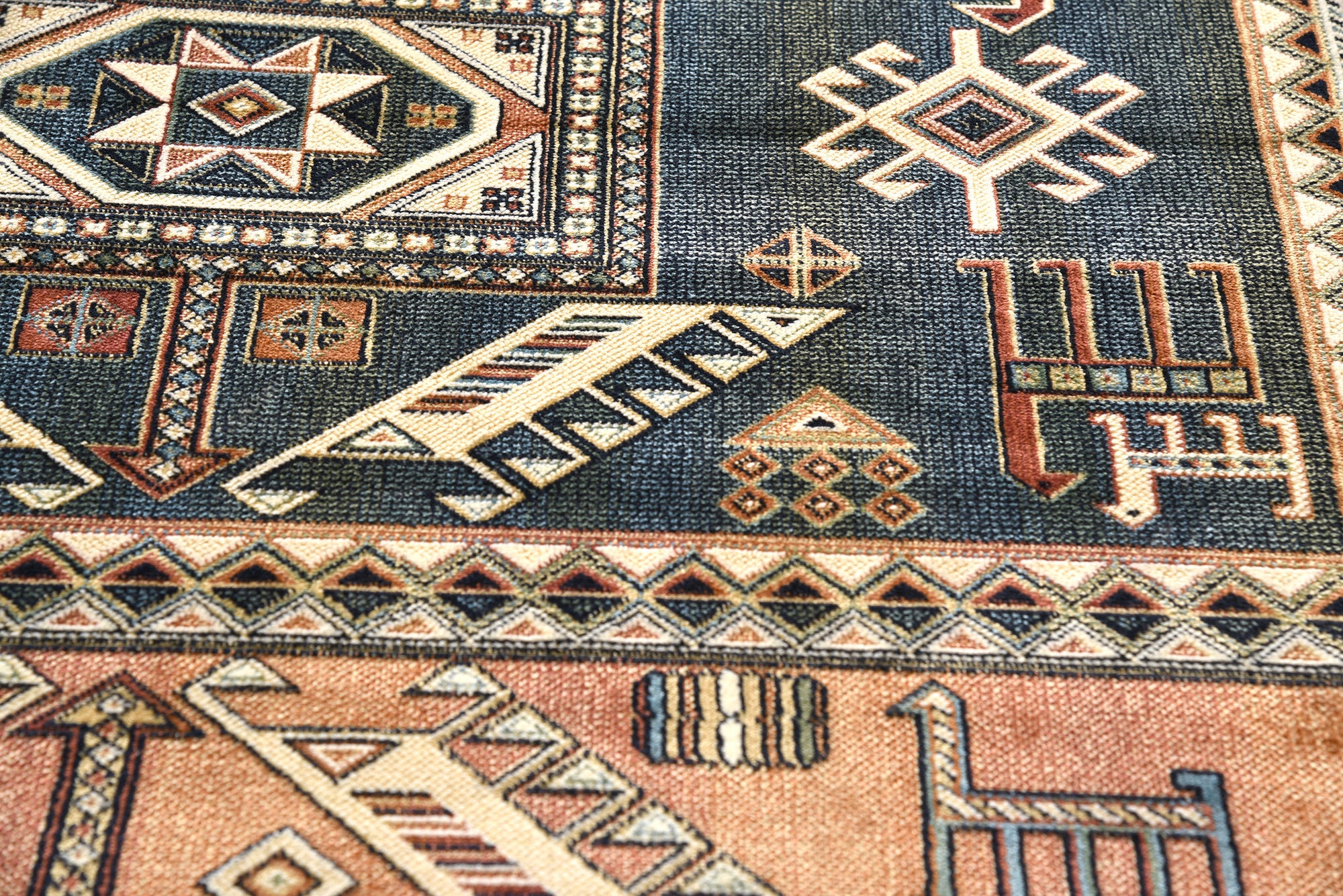 Southwest Santa Fe New Mexico Copper Colored Rug
