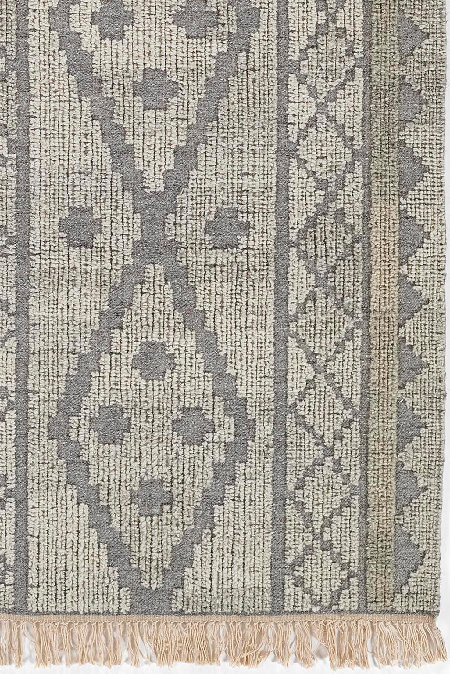 Southwest Hand Woven Wool & Cotton Gray Tone Area Rug
