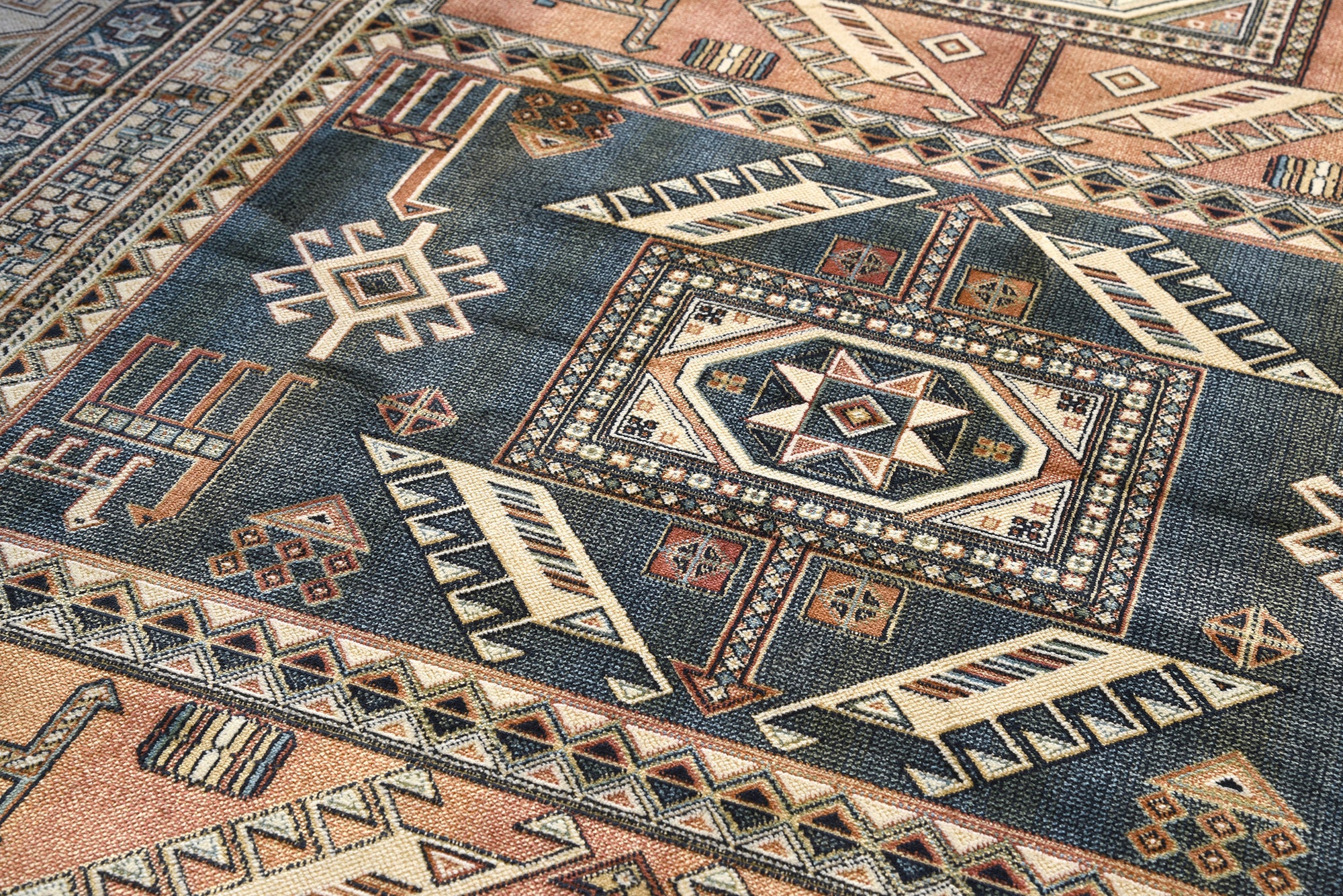 Southwest Santa Fe New Mexico Copper Colored Rug