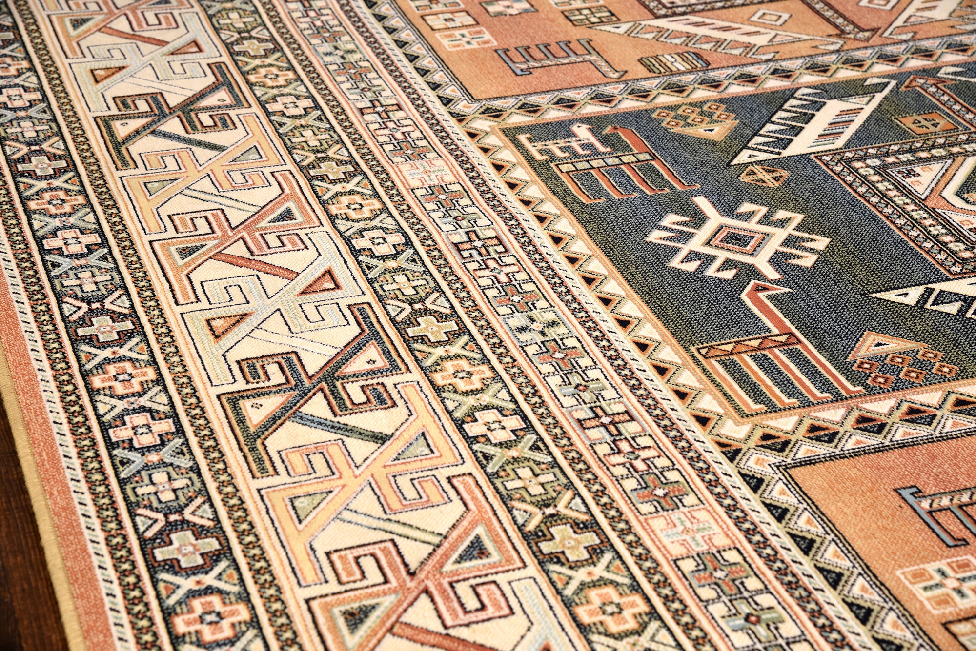 Southwest Santa Fe New Mexico Copper Colored Rug