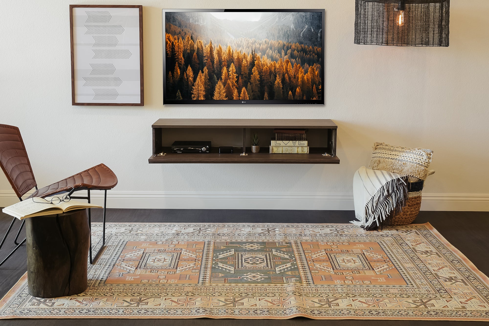 Southwest Santa Fe New Mexico Copper Colored Rug