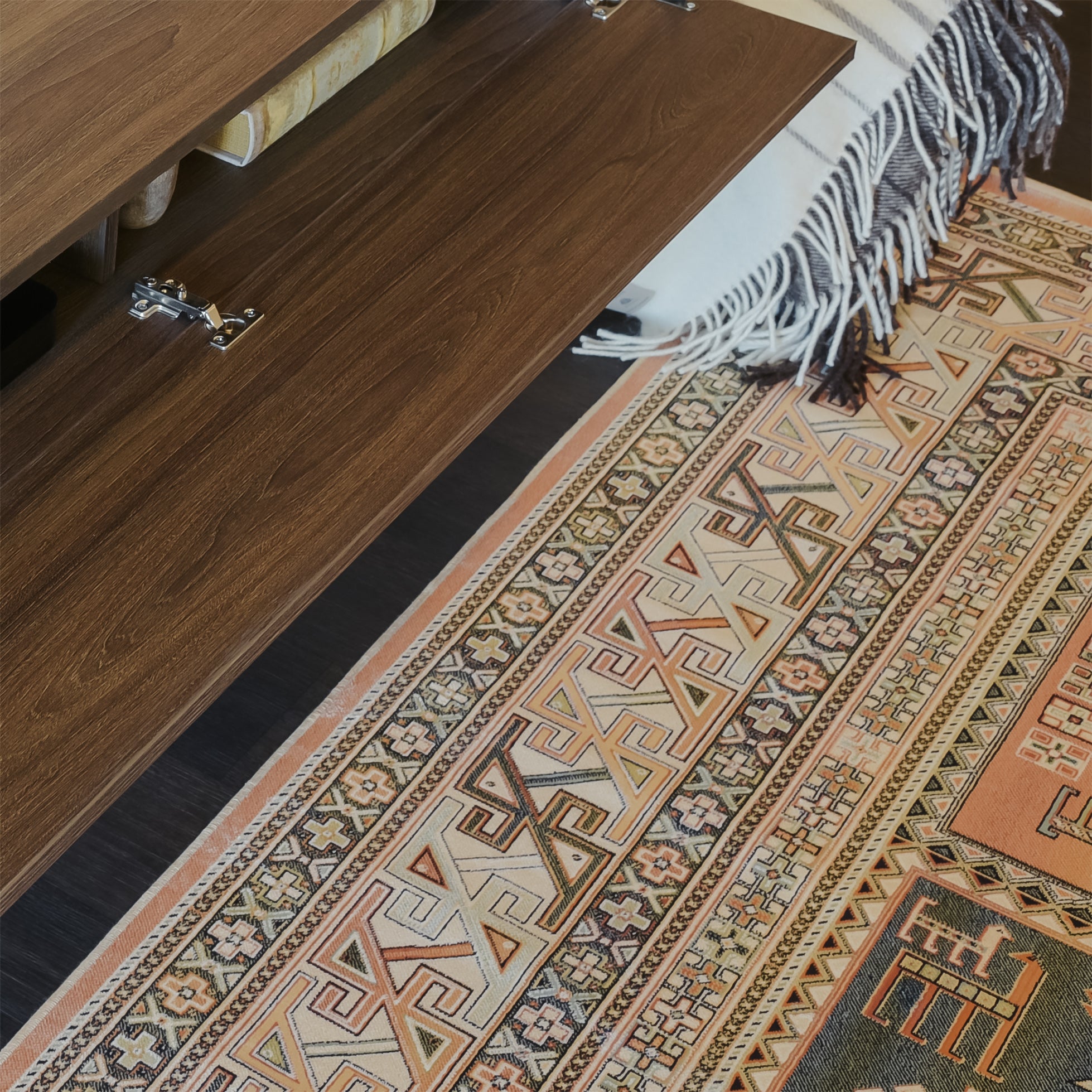 Southwest Santa Fe New Mexico Copper Colored Rug