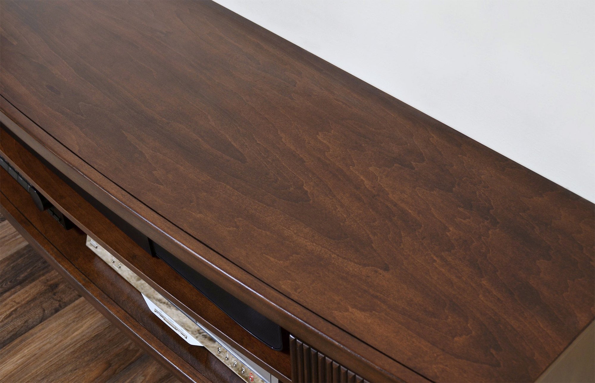 Curved Round Floating TV Console - The Curve - Mocha