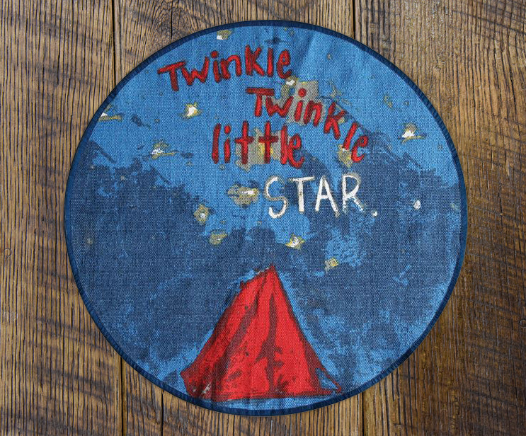 Twinkle Twinkle Little Star Round Kids Rug