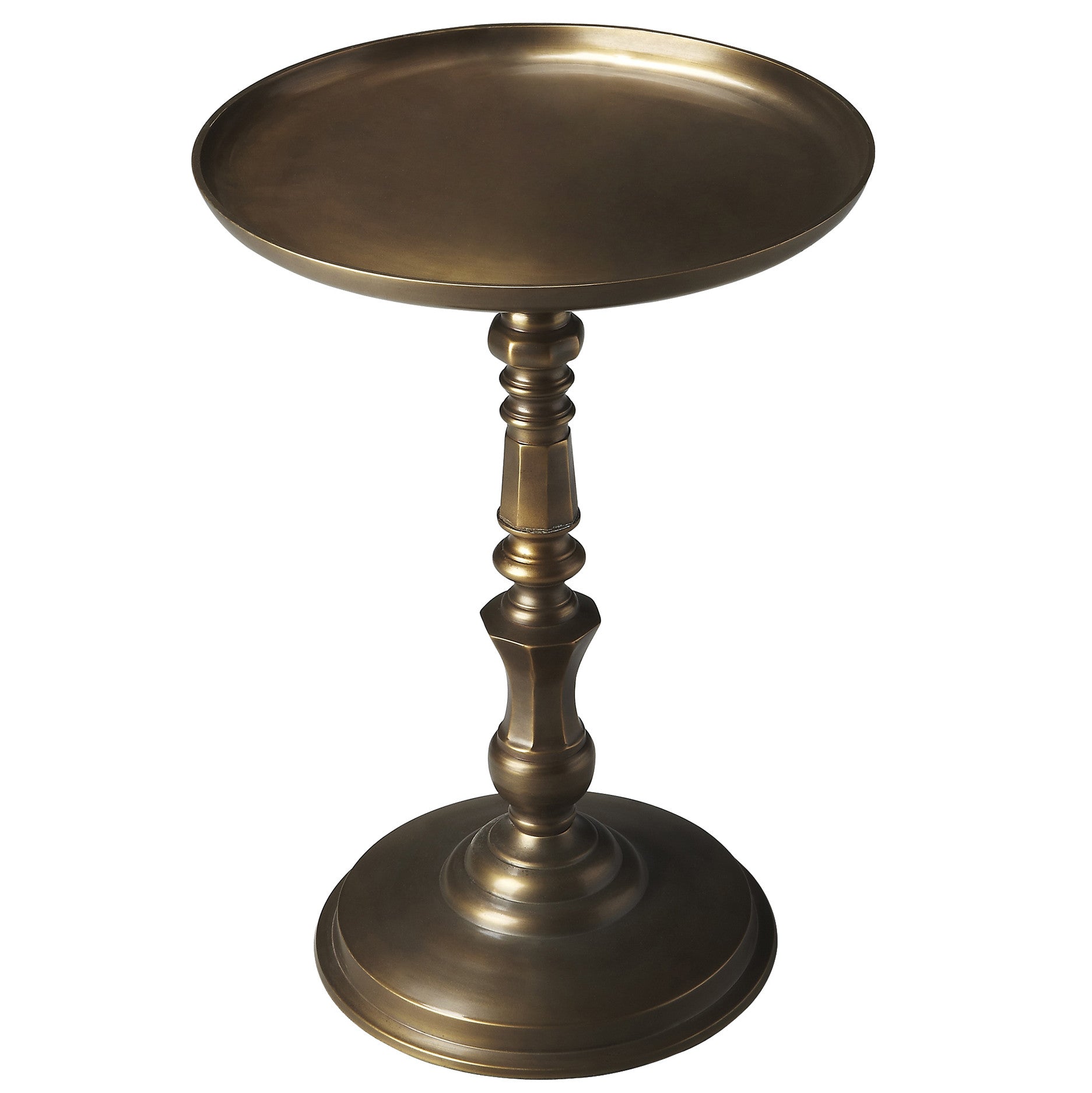 Industrial Modern Bronze Finish Metal End Table