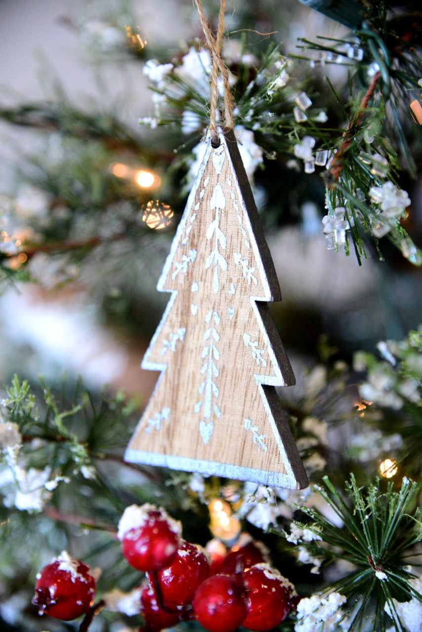 Wooden tree shop decorations