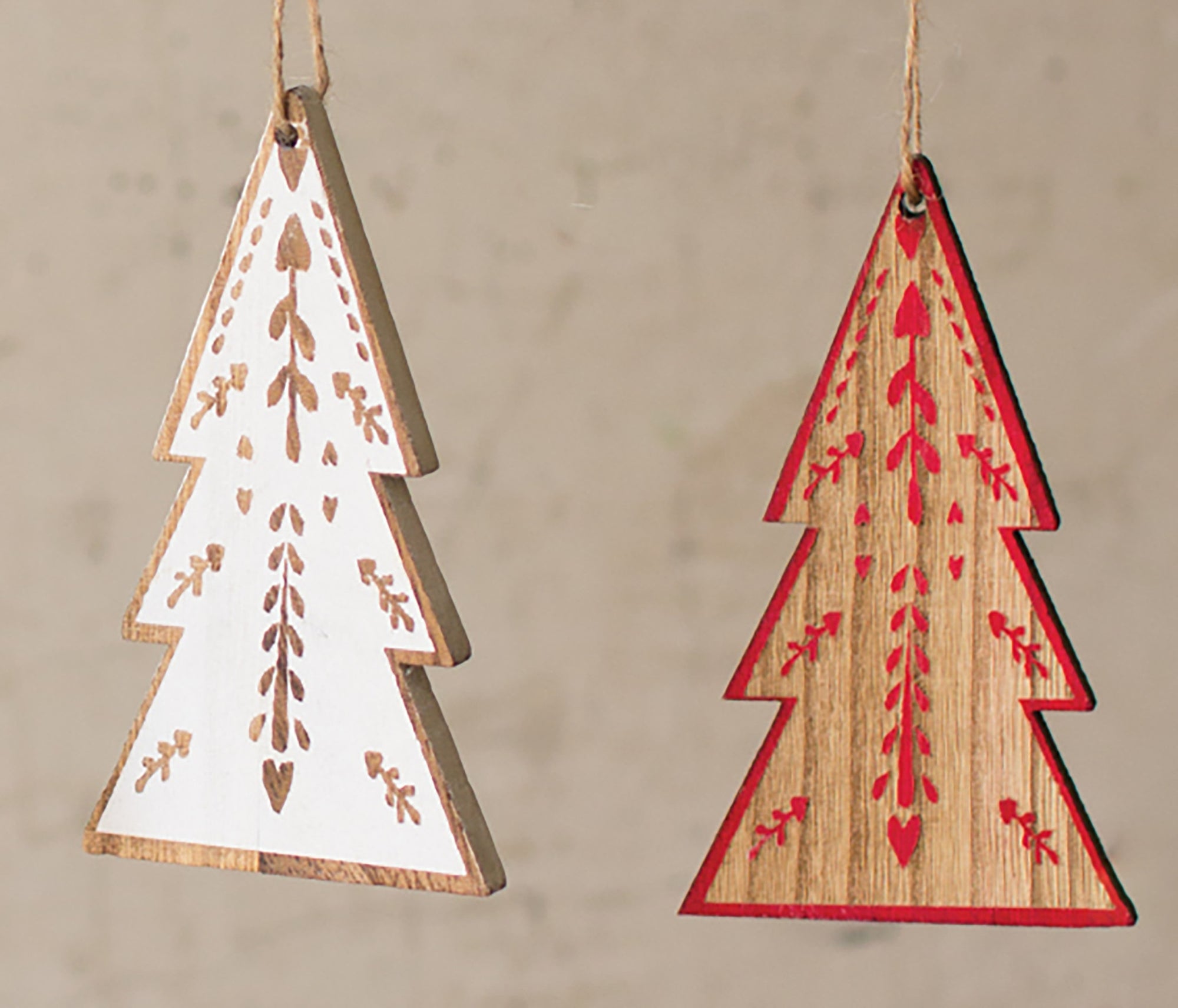 Wooden Tree Christmas Ornaments - Woodwaves