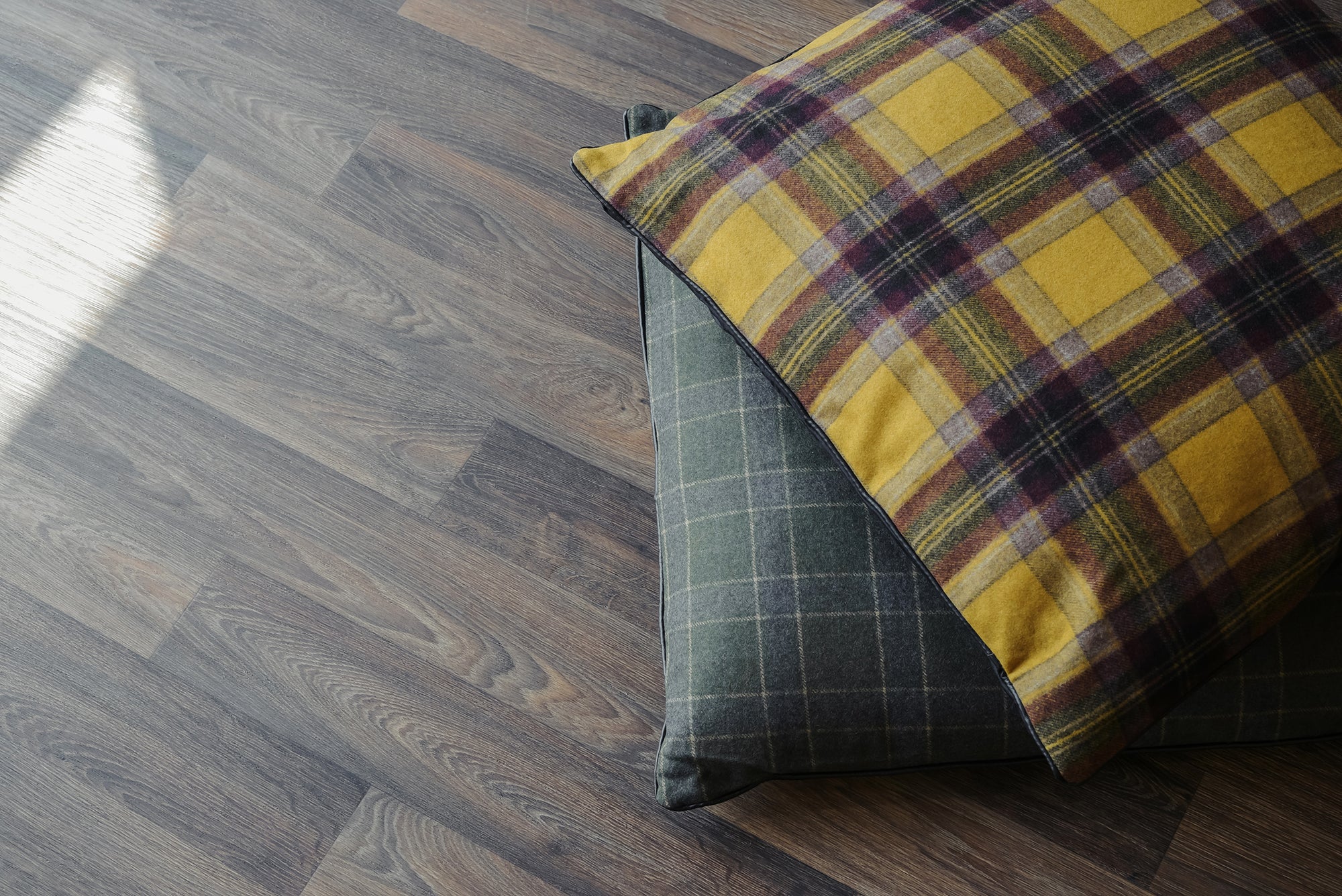 Green Plaid Pillow